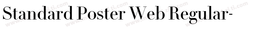 Standard Poster Web Regular字体转换